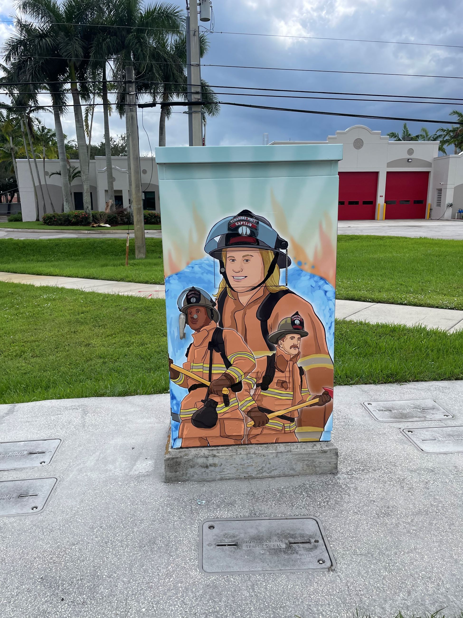 Firefighter 19999 Pines Boulevard-SW Corner in front of fire station