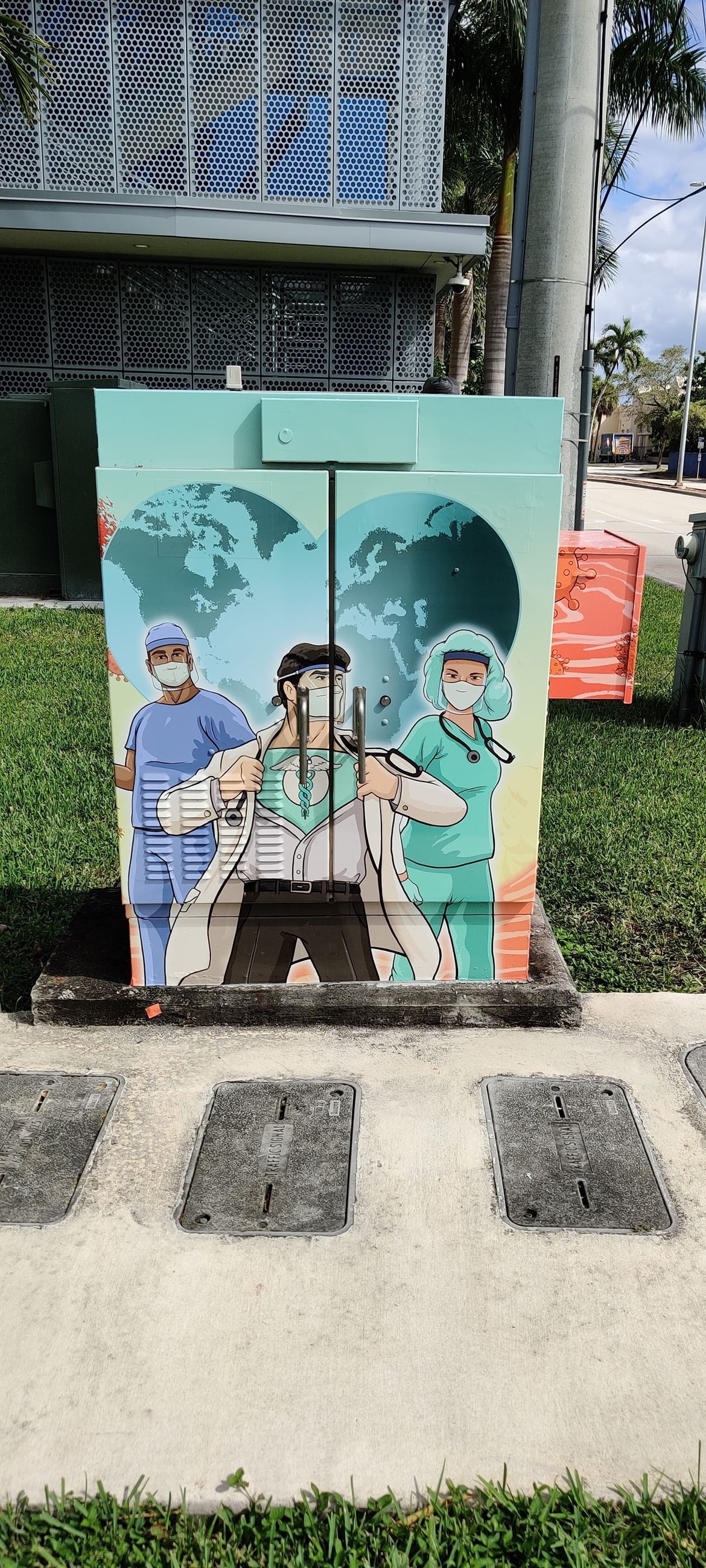 Health Workers Flamingo Rd and NW 4th st In between Hospital  Mall east side of Flamingo(002)